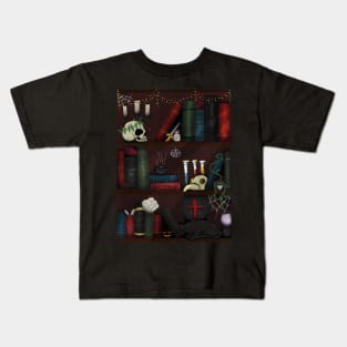 Bookshelf of WitchCraft and Oddities Kids T-Shirt